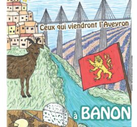 Affiche de la 31ème fête du fromage de Banon dont l'invité d'honneur sera l'Aveyron