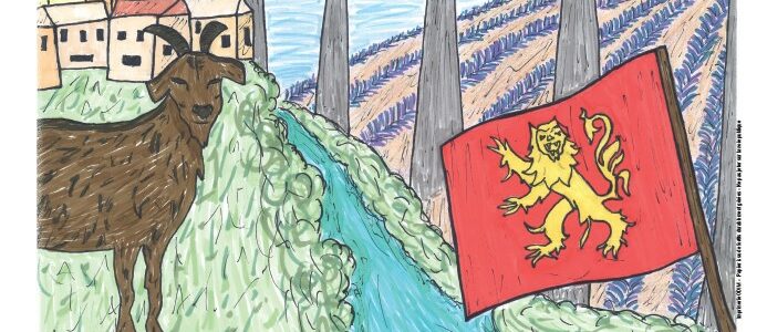 Affiche de la 31ème fête du fromage de Banon dont l'invité d'honneur sera l'Aveyron